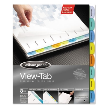 Picture of DIVIDER,8 TAB SQ PPR,AST