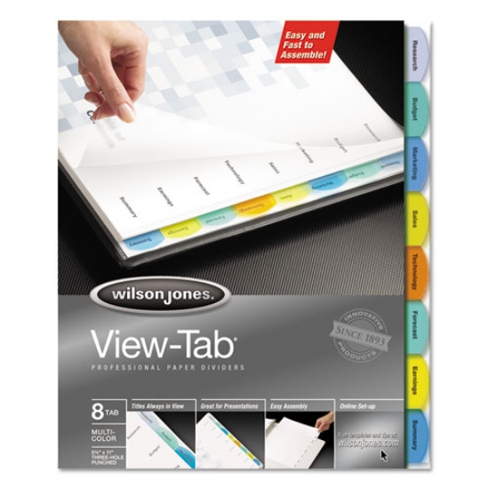 Picture of DIVIDER,8 TAB SQ PPR,AST